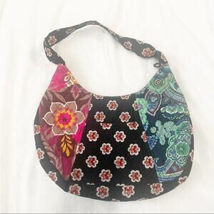 Vera Bradley floral cotton hobo bag retired print